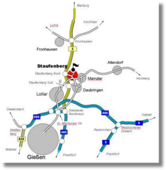 Anreisekarte Burg Staufenberg
