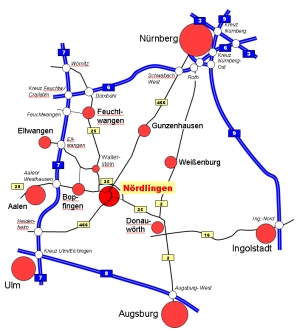Anreisekarte Nrdlingen